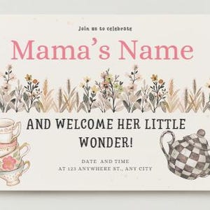 Wonderland Baby Shower Invitation Set