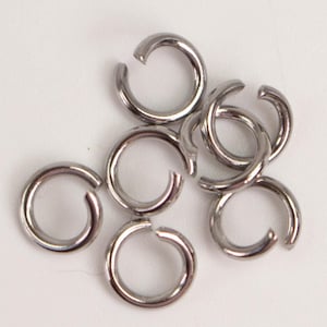 Jump RINGS 100 pcs of STAINLESS Steel Jump Rings Link Surgical Jumprings 6mm 18G Necklace Bracelet Wholesale Jump Rings Bulk Jumprings