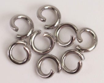 Jump RINGS 100 pcs of STAINLESS Steel Jump Rings Link Surgical Jumprings 5mm 18G Necklace Bracelet Wholesale Jump Rings Bulk Jumprings