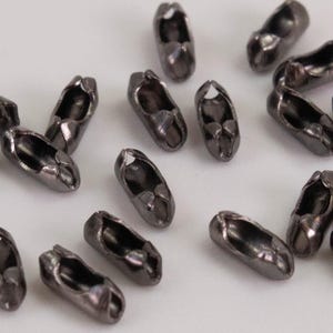 100 conectores de cadena de bolas con acabado en bronce para cadenas de 1,5 mm y 1,2 mm - Tipo inserto - BALLCON15