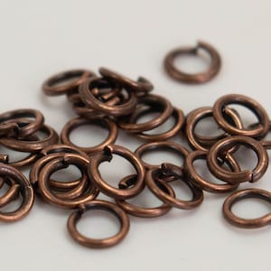 4mm Jump Rings, 200 Copper Jump Rings Open 4x0.7mm 21 Gauge 21G Bulk Jumprings Jump Rings Link Connector Open Jump Rings O - 7x4mm