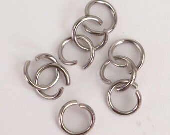 100 Stück Edelstahl-Binderinge – 8 Mm Durchmesser, 1,3 Mm Stark – 304 Edelstahl, Für Schmuck Und DIY-Projekte