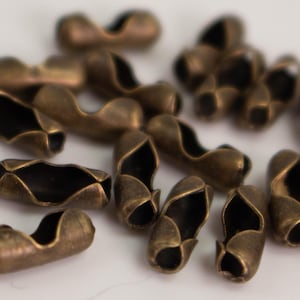 100pcs of Antique Brass finished ball chain connector for 2.4mm - Insert Type BALLCON24