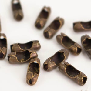 50pcs of Antique Brass finished BIG ball chain connector for 3.2mm - Insert Type - BALLCON32
