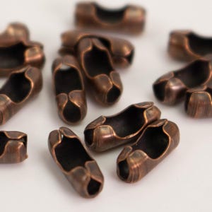 50pcs of Antique Copper finished BIG ball chain connector for 3.2mm - Insert Type - BALLCON32