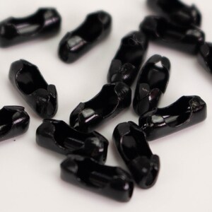 50pcs of Black finished BIG ball chain connector for 3.2mm - Insert Type - BALLCON32