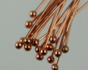50 x Brass Headpins Antique Bronze 50mm Long FFC5051 Supplies Findings Headpins Jewellery Making