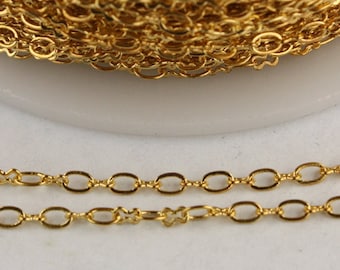 100 feet Antique Brass Plated SOLDERED BIG Fashion Figure 8 Connector Chain 4.5x3.8mm Soldered Link FIG8L