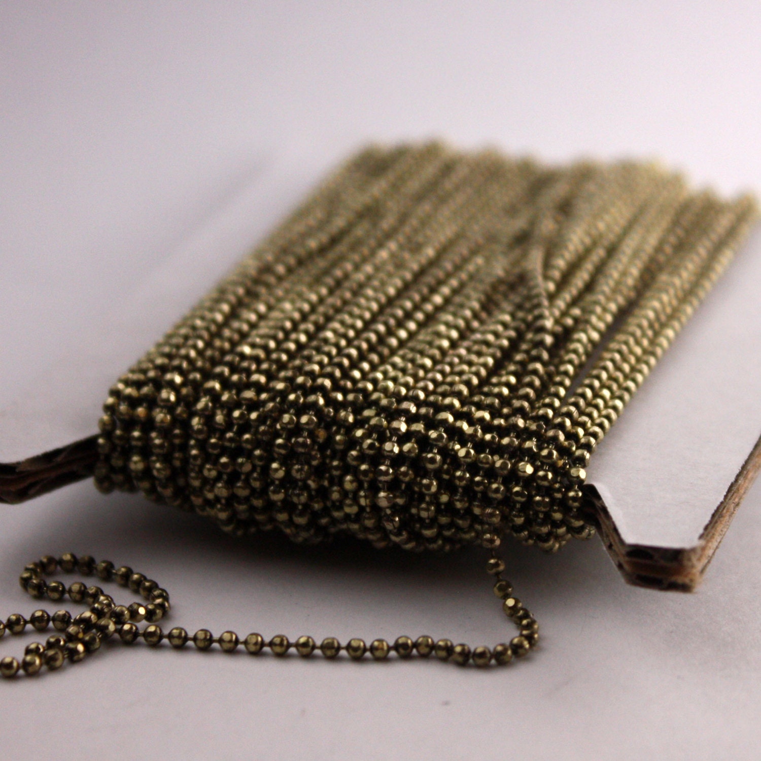 Raw Brass facet BALL Chain 10 ft. spool of Bulk Ball chain Etsy