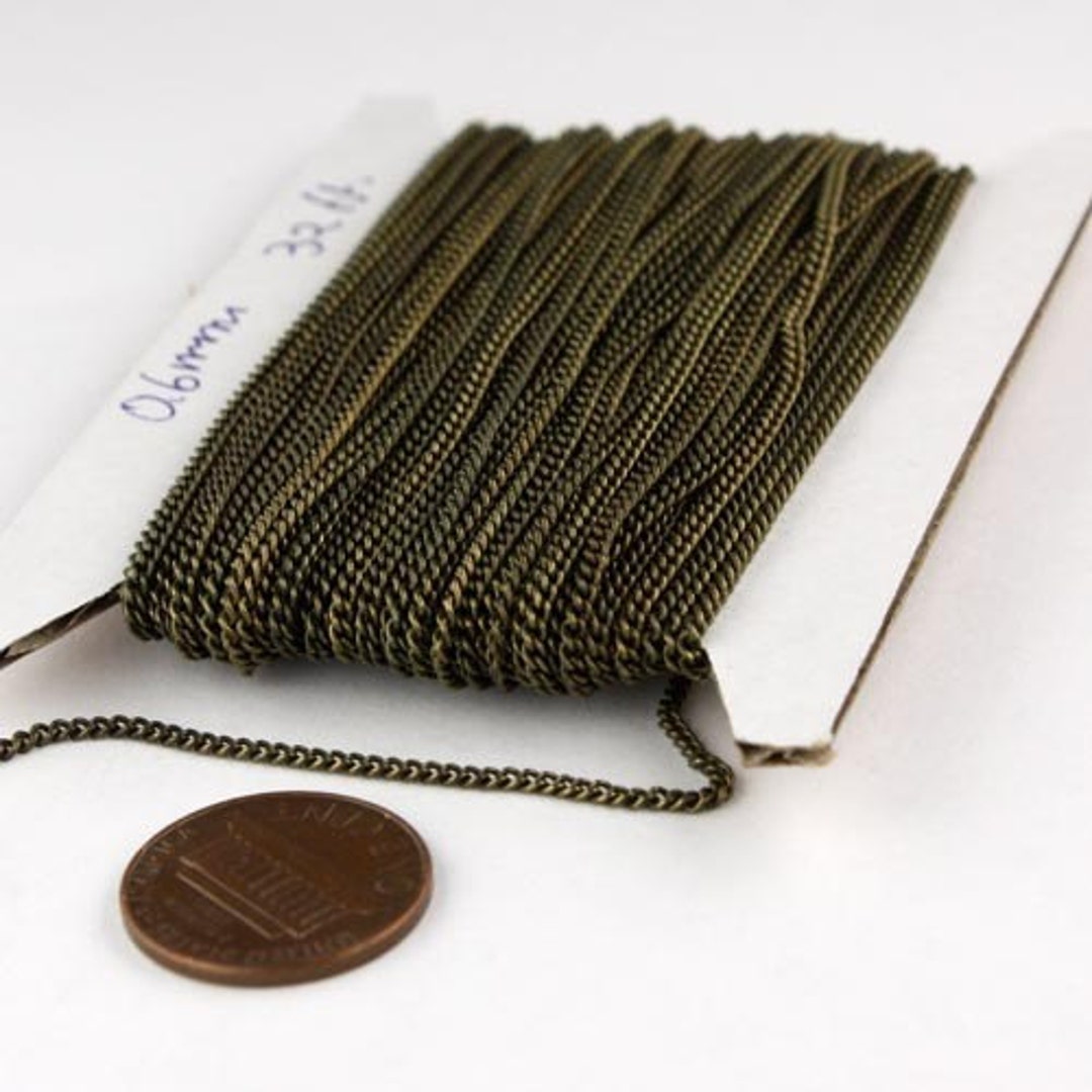 32 Ft Antique Brass Bronze Solder Curb Chain VINTAGE Style Etsy