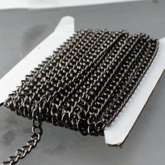 Gunmetal sale curb chain