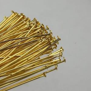 Set aus 300 Stück vergoldeten Nietstiften - 5,5 cm, 22 Gauge