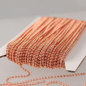 Muestra de cadena de bolas facetadas: 1,5 mm. Suministros para la fabricación de joyas con 5 conectores GRATIS. 3 pies + 5 conectores a juego GRATIS - DC1.5