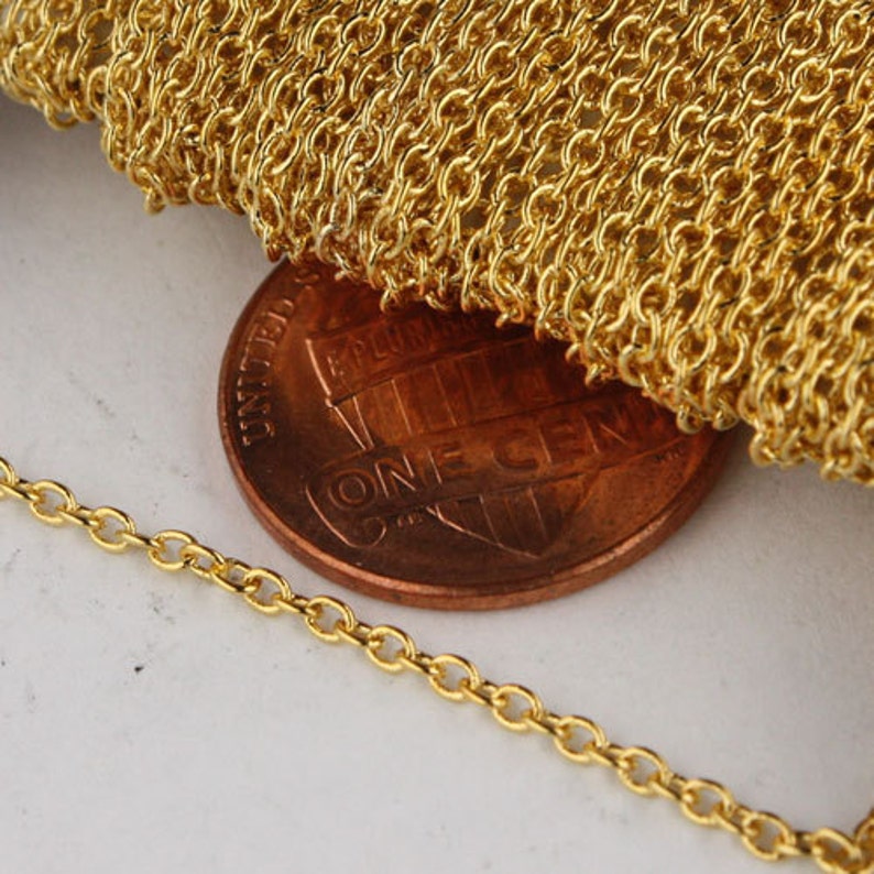 2.0x1.4mm SOLDERED link Necklace Bracelet Wholesale Chain bulk Gold Plated Chain Bulk Chain 300 ft spool of Tiny Cable Chain 2014S