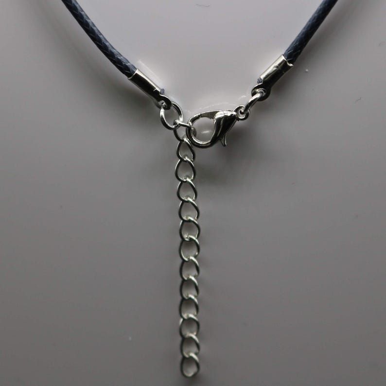 NEW 10pcs 2.0mm 18-20 inch Adjustable compressed cotton quality necklace cord Blue Gray
