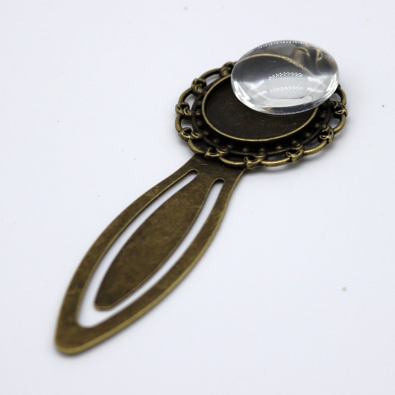 Bookmark With 20mm GLASS Magnifying Domes Cabochon 5 Sets 10 Etsy