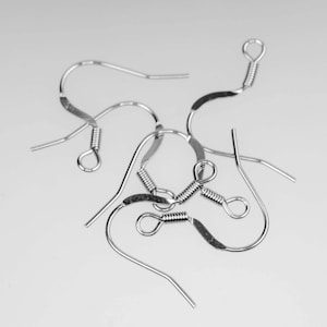 Surgical Stainless Steel FLAT FRENCH Hook Earwires - 20x18mm - Bulk Pack