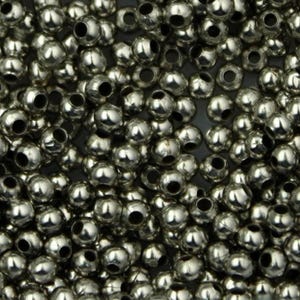Antique Silver Plated Round Spacer Beads - 2.3mm 500 pcs - Wholesale Bulk Lot