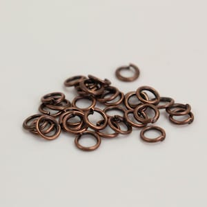 Copper Plated Jump Rings 4mm - 21 Gauge Open Connectors 200pc - Wholesale Bulk Lot