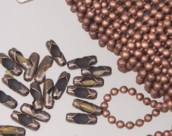 Antikes Kupfer überzogene Abschlusskugel-Kette: 2,4 mm Schmuckherstellungszubehör 50 Fuß - Großspule