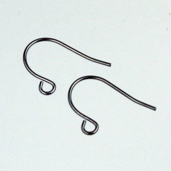 100 pcs of Gunmetal Earrings Hook 20X11mm - French Hook - Simple Earwire Earring Hook - ERSIMPLE