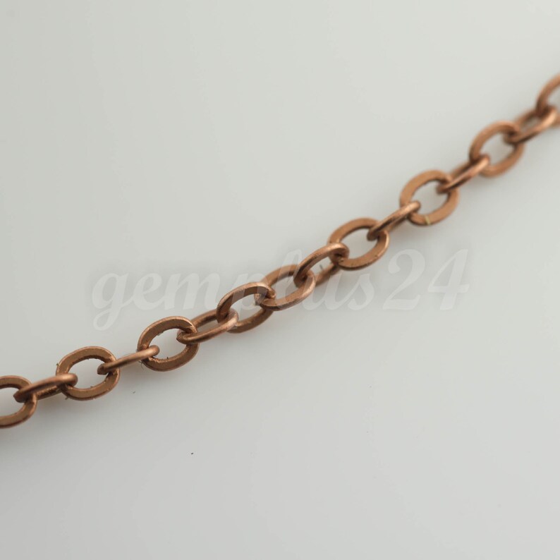 33F 32 feet of Antique Copper Flat Cable Chain 3x3mm Solder Cable Chain