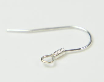 Sterling Silver French Hook Ear Wires: 15x19mm, 22 Gauge