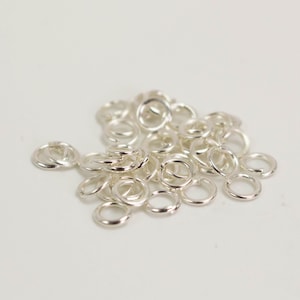 Sterling Silver Plated Jump Rings 4mm 21g - DIY Jewelry Connectors 200pcs - Wholesale Bulk Lot