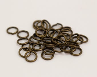Anneaux élastiques 5 mm finition laiton antique : connecteurs pour bijoux, calibre 21, 500 pièces - Vente en gros par lots
