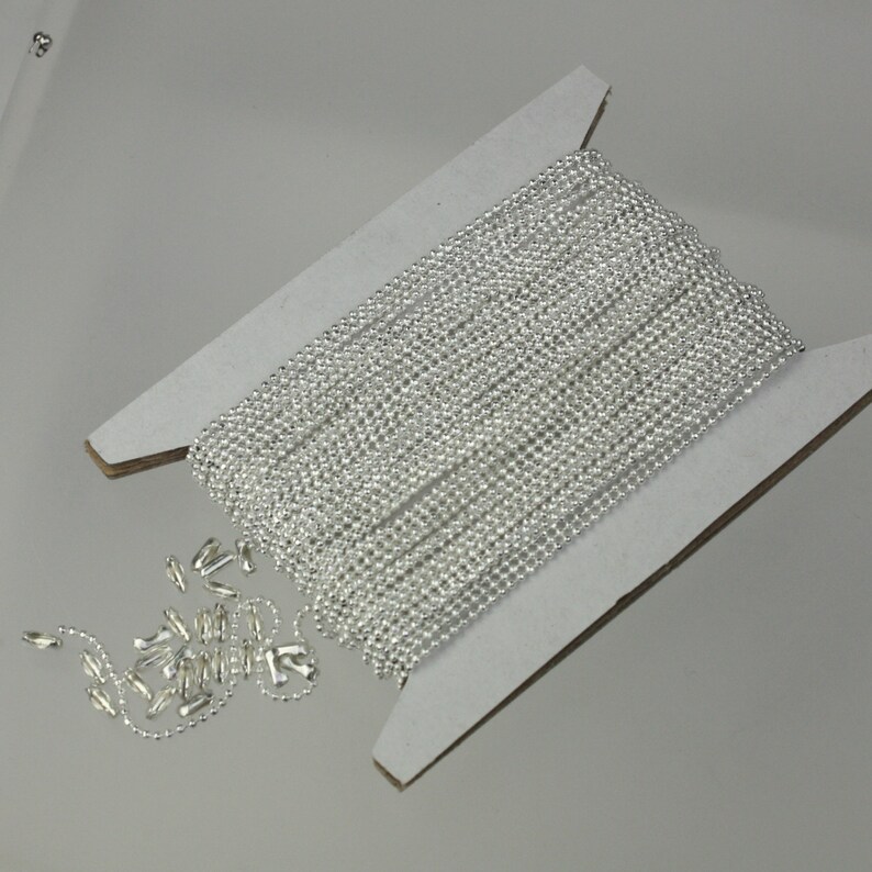 Sterling Silver Plated Ball Chain Bulk 100 Ft. Spool of FACET Etsy