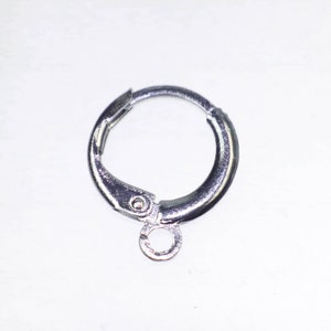 Leverback Earring 30 Pcs - ROUND Bulk  Gunmetal - High Quality Sturdy Dedicated Round Earring Ear Wire Hook - 12mm Width - ELR12