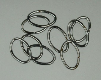 200 pcs of Rhodium Plated oval jumpring - 8x5mm 21 guage 7x8x5mm