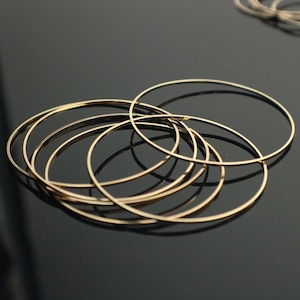 50mm Circle - Gold/Silver/Champagne/Rhodium - 5/10/25/50/100 Pcs - Circle Link Brass Connector Closed Loop Jump Rings - 50mm x 1.0mm