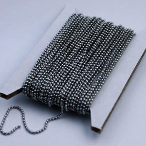 Surgical Stainless Steel Ball Chain - 1.5mm 10 feet - bulk wholesale image 3