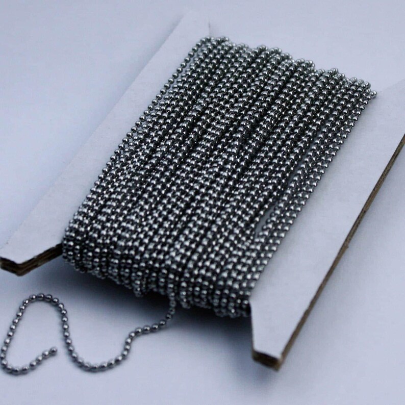 Surgical Stainless Steel Ball Chain - 1.5mm 10 feet - bulk wholesale image 3