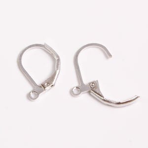 Sterling Silver Plated Leverback Earrings earwire 10X16mm, Multiple Quantity Options