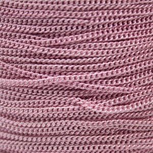 10 Ft Non TARNISH Curb Chain -  Pink Copper Plated Micro Tiny Small Curb Chain - 1.3mm SOLDER - Anti Tarnish Free Resistant Chain - AT1.3S