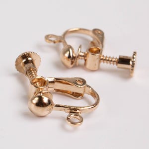 Screw Back Earring Clips 18x14mm, Multiple Quantity Options