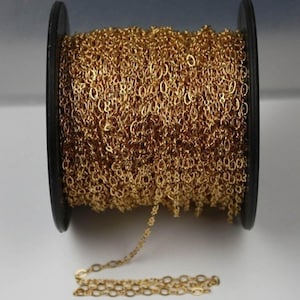 100 ft spool of Gold plated SOLDERED Figure 8 Connector Chain - 4v3mm links