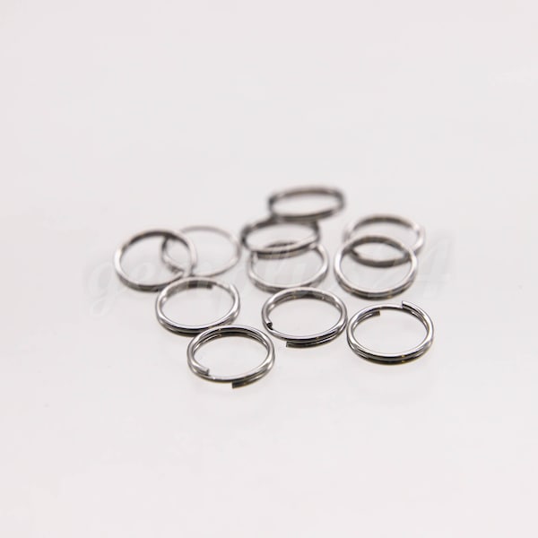 NEW 10mm Stainless Steel Split Rings - Surgical Steel - 10/50/100/250 pcs - 10mm x 0.8mm - 20G - Ship from California Bay Area USA