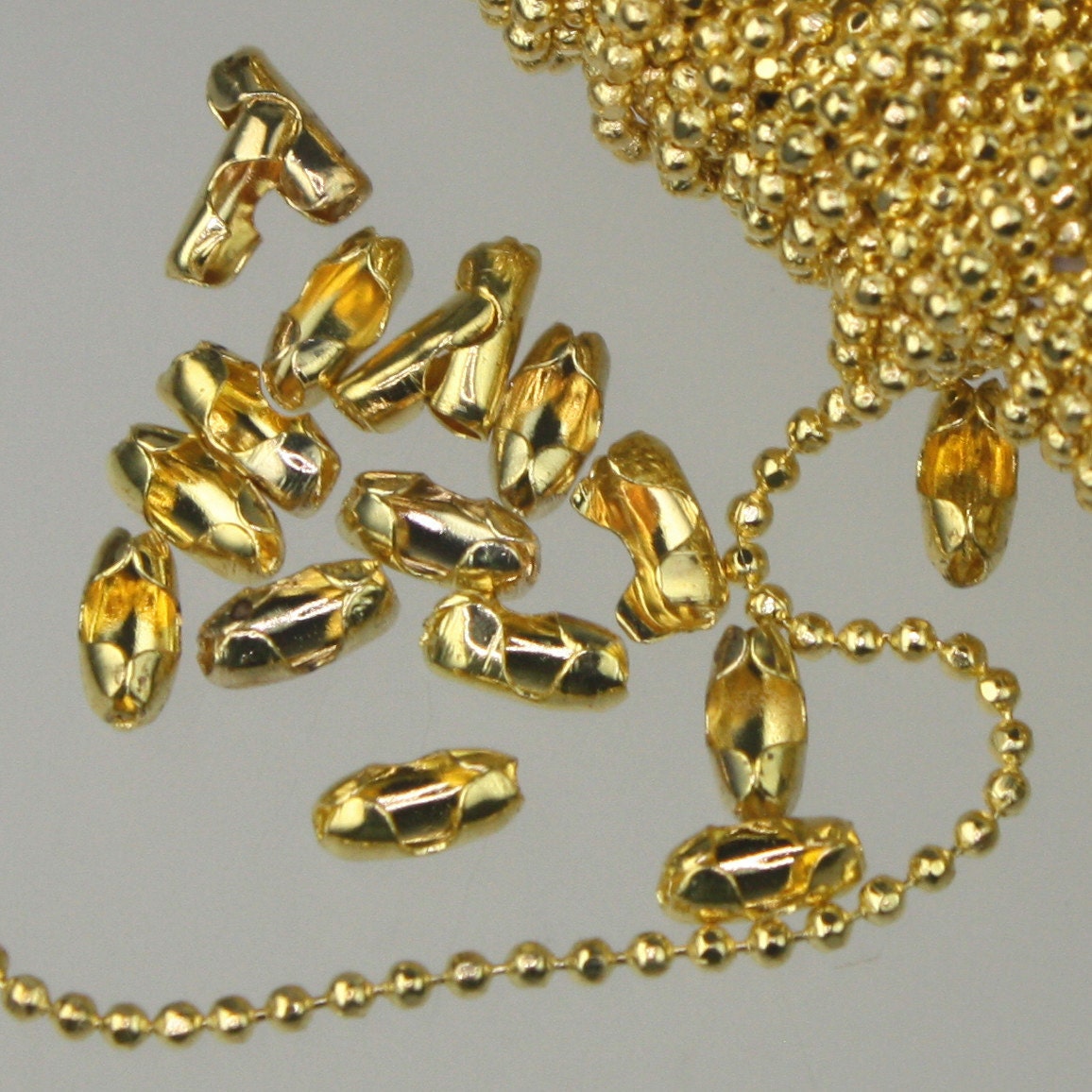 Gold Plated Ball Chain Bulk 100 Ft. Spool of FACET Micro Ball Etsy