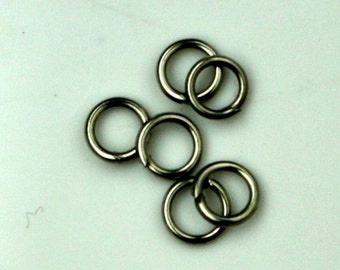 500 pcs 5mm Jump Rings - Gunmetal Jump Rings Jumprings Open 5x0.7mm 21 Gauge 21G Link Connector Open Jump Rings - 7x5mm