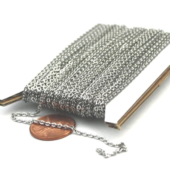 Surgical Stainless Steel Cable Chain: 1.8mm Soldered Link 100 Feet