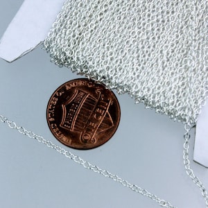 Sterling Silver Plated Cable Chain: 2.0x1.4mm Soldered Link 1200 feet - Wholesale Lot - 2014S