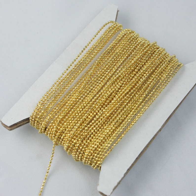 Gold Plated Ball Chain Bulk 10 Ft. Spool of FACET Micro Ball Etsy