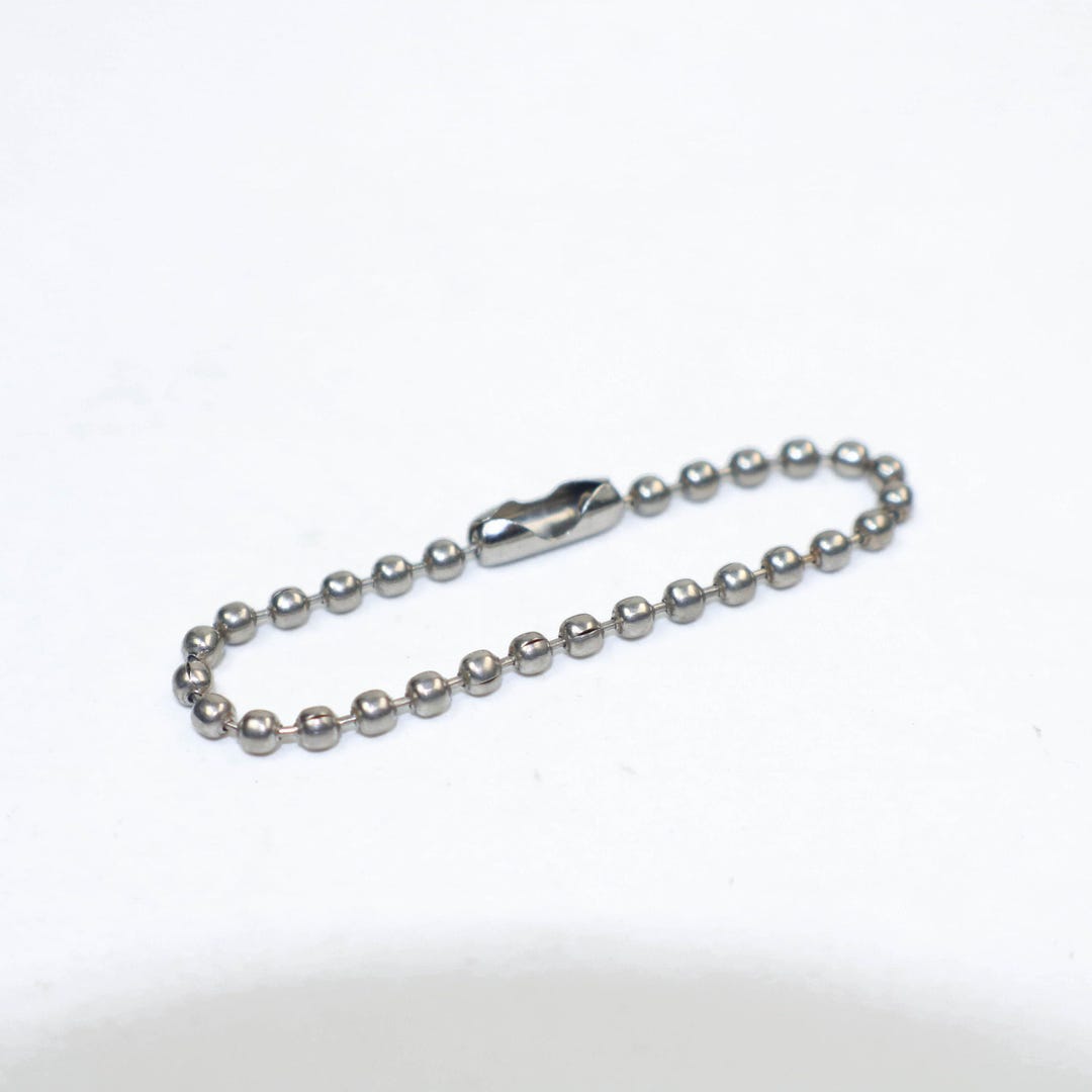 Keychain - 4inch 10cm - 2.4mm Ball Chain Rhodium Plated With Snap on ...