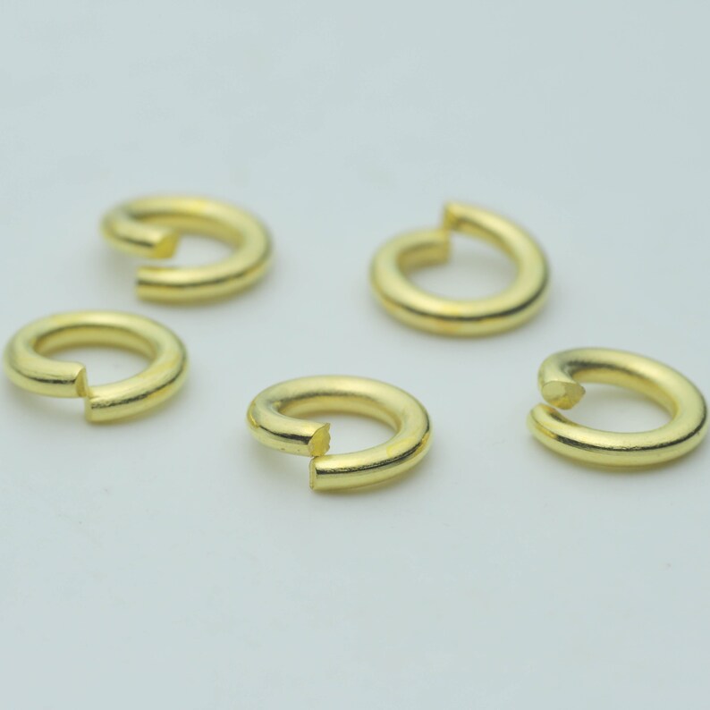 500 Pcs of 6mm Thick Heavy Jump Rings Gold Plated Jumpring Etsy