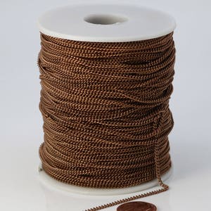 10 feet spool of Antique Copper Plated SOLDERED FACET Curb Chain - 2.3mm Solder link - with Free Jumpring (10 pcs) - 2.3F