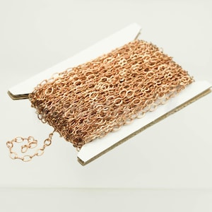 Raw Copper Figure 8 Chain: Soldered Link Connector, 4.5x3.8mm 3 feet - 4538FIG8