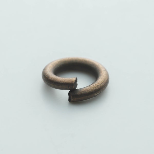 100 pcs of 6mm Thick Heavy Jump Rings - Antique Copper Jumpring 6x1.2mm 16 Gauge 16G Bulk Jumprings Open O Ring 12x6mm